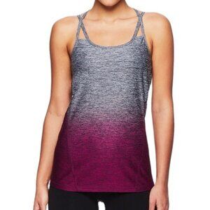 GAIAM workout top yoga thin straps padded purple hombre extra small. NWOT